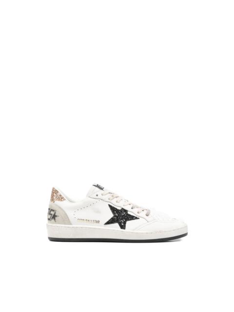 star detail leather sneakers