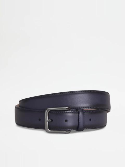 BELT IN LEATHER - BLUE