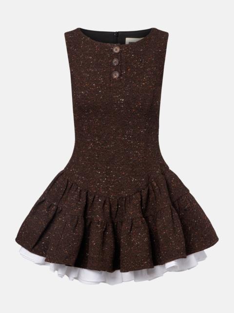 Knitted wool-blend minidress
