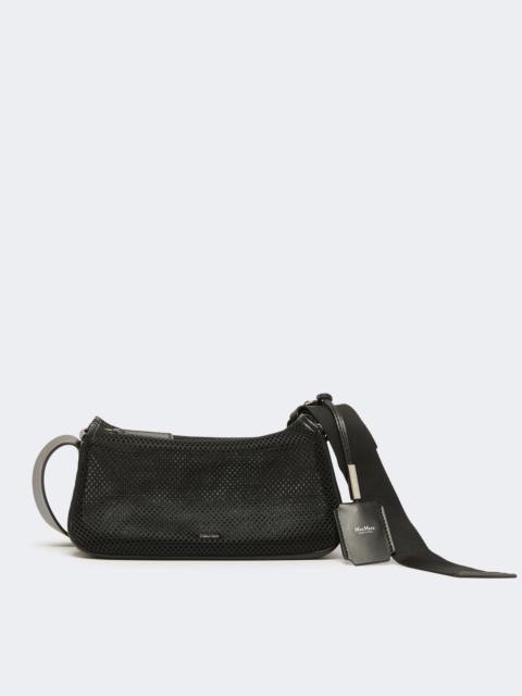 Micro handbag in technical mesh - BLACK