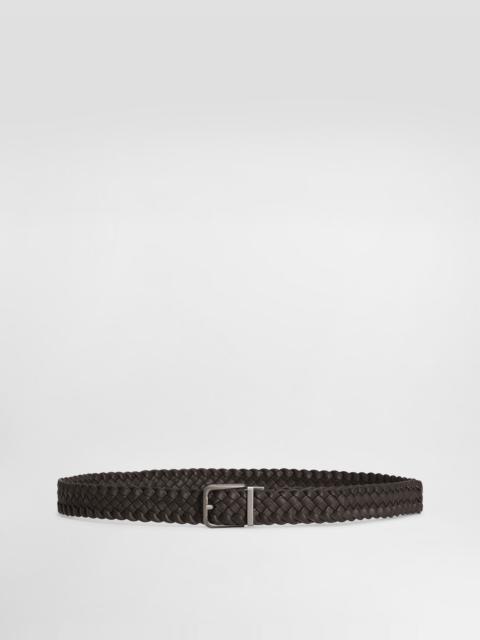 Woven goatskin belt