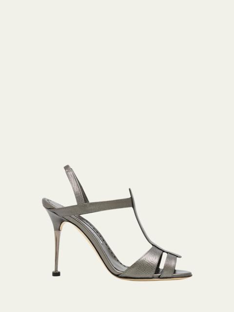 70mm Retaux Metallic Leather Sandals
