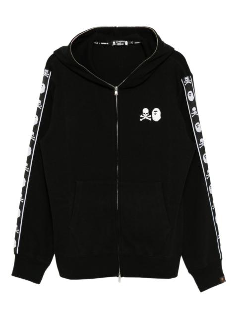 x Bape logo print hoodie