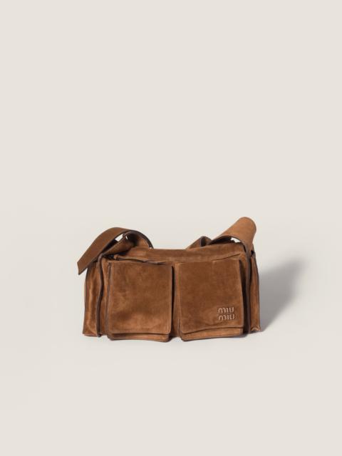 Utilitaire suede shoulder bag