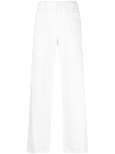 high-waist straight-leg trousers