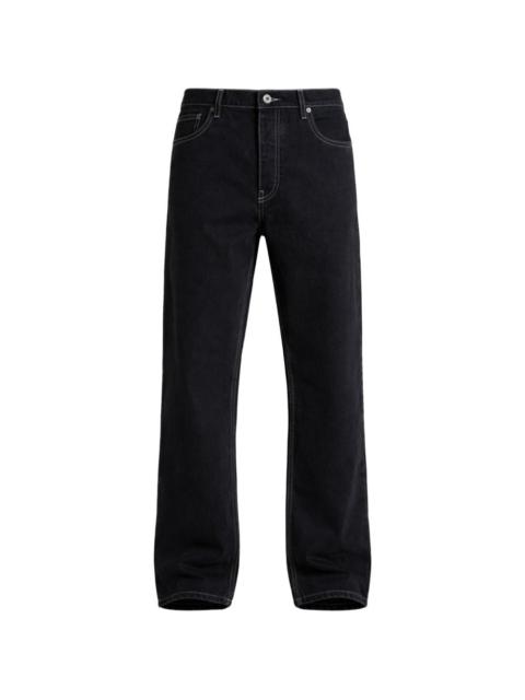 contrast-stitch jeans