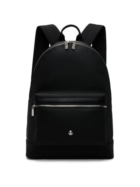 Black Poly Canvas Backpack