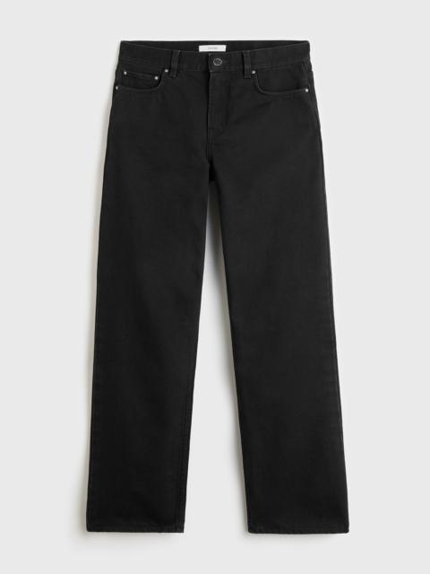 Low straight denim black
