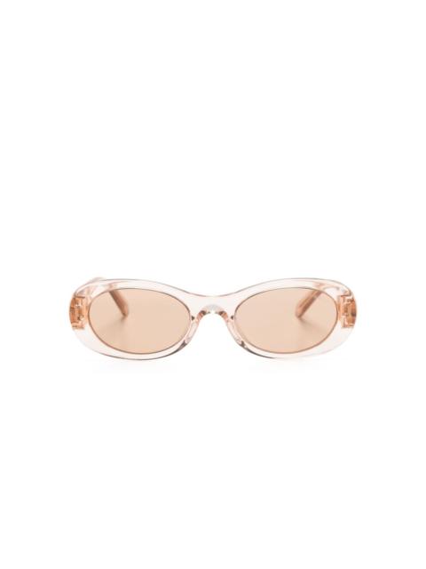 oval-frame sunglasses