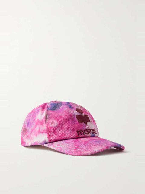 Tyron embroidered tie-dyed cotton baseball cap