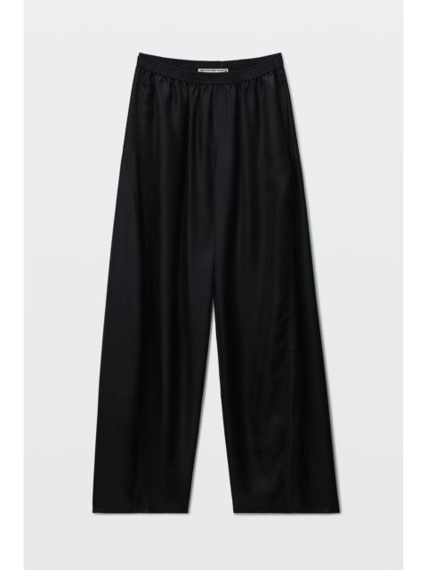 silk mid-rise track pant