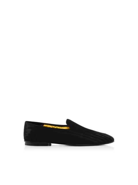 STRIPED VELVET STEVEN SLIPPER