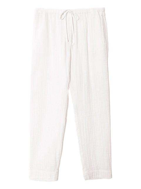 drawstring textured trousers