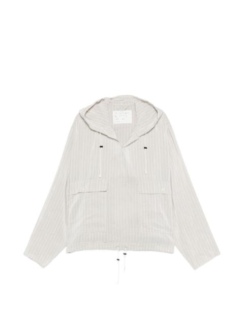 hooded striped jacket