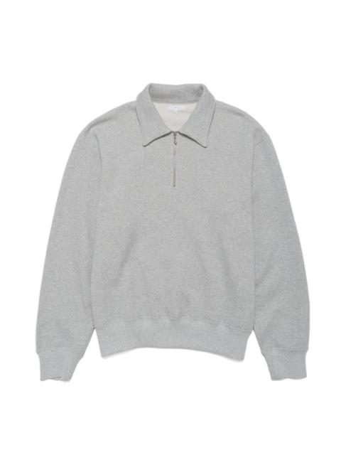 Cotton Wool Quarter Zip Sweatshirt Heather Grey