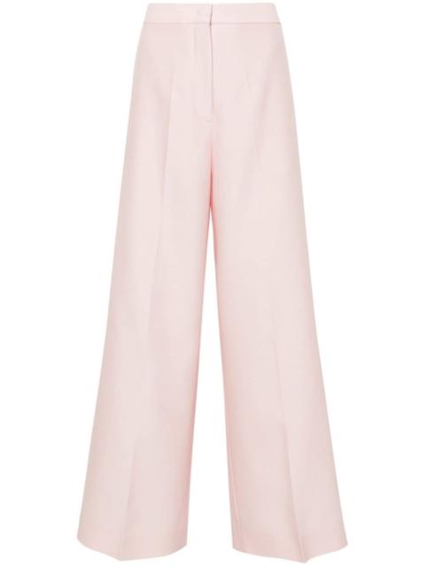 high-waist wide-leg trousers