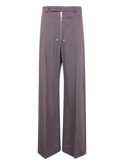 Belas pleated zip-front wide-leg trousers