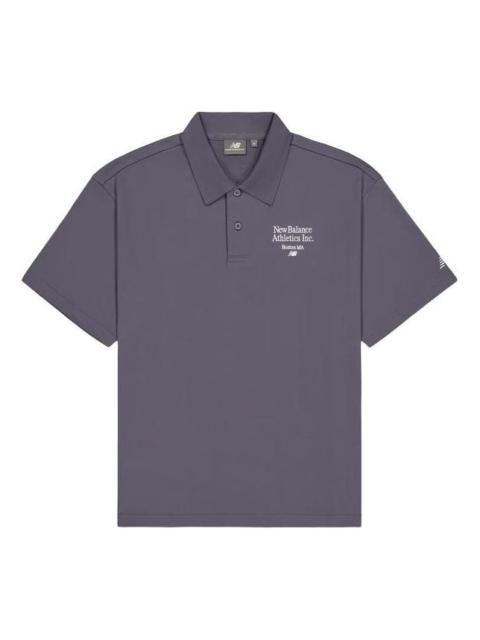 New Balance Athletics Polo Shirt 'Dark Grey' NFE21021-DKG