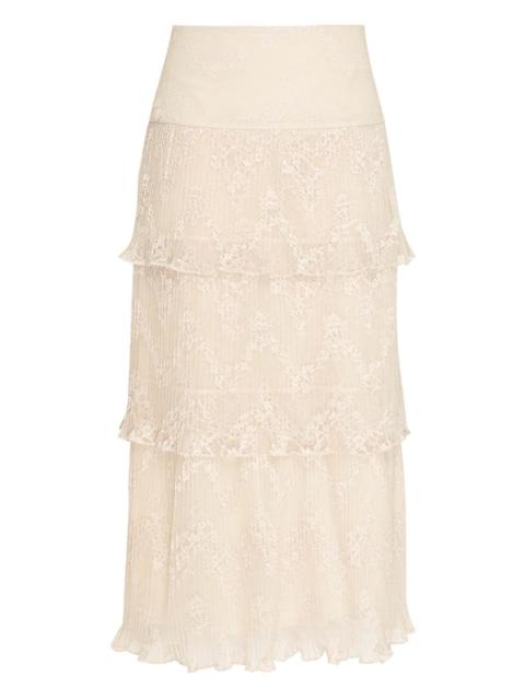 PLEATED LACE SKIRT
