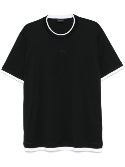 logo-embroidered T-shirt
