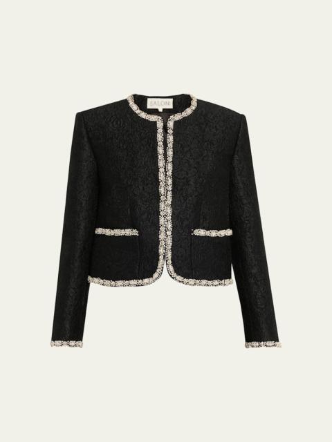 Luma Crystal Rose Brocade Jacket