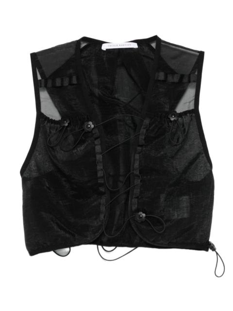 drawstring-fastening vest
