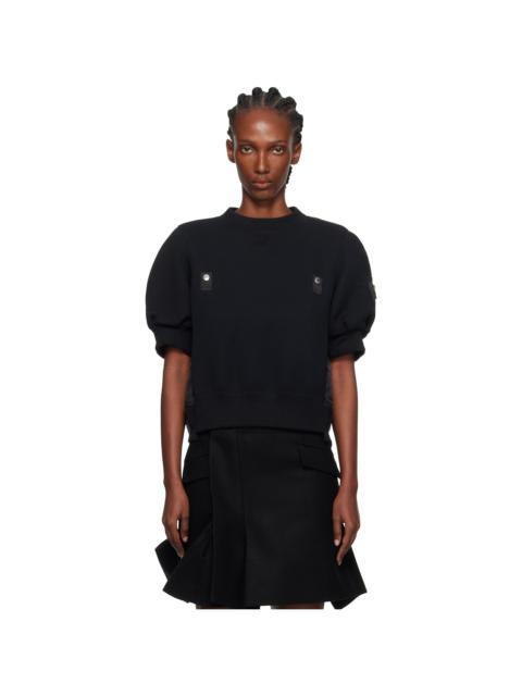 Black Sponge x Nylon Twill Sweatshirt