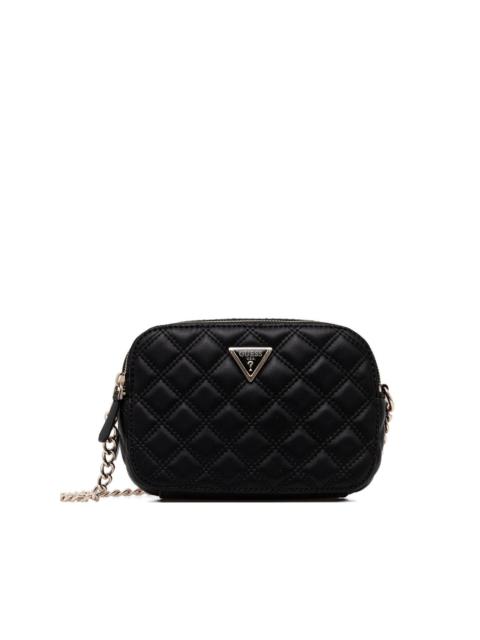 quilted-design chain-strap crossbody bag