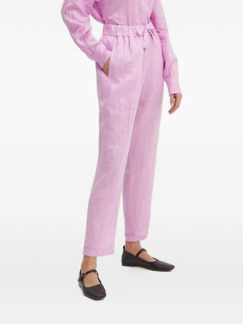 drawstring cotton trousers