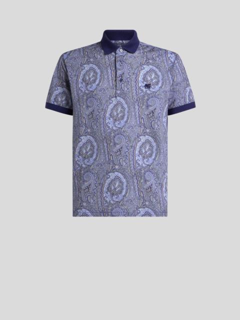 COTTON PIQUE POLO SHIRT WITH ARNICA MOTIF
