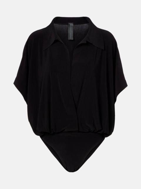 Oversized shirt bodysuit
