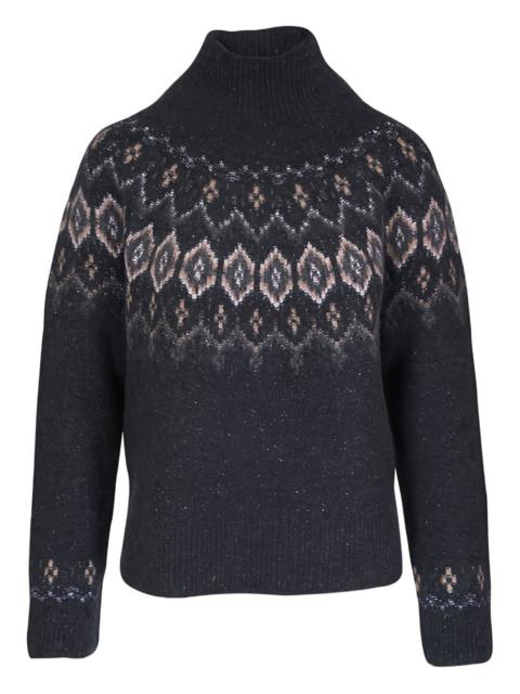Donegal Fair Isle patterned sweater