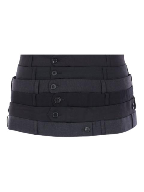 overlapping waistband skirt