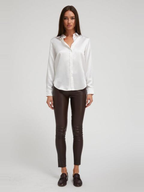 DARK CHOCOLATE LEATHER ANKLE