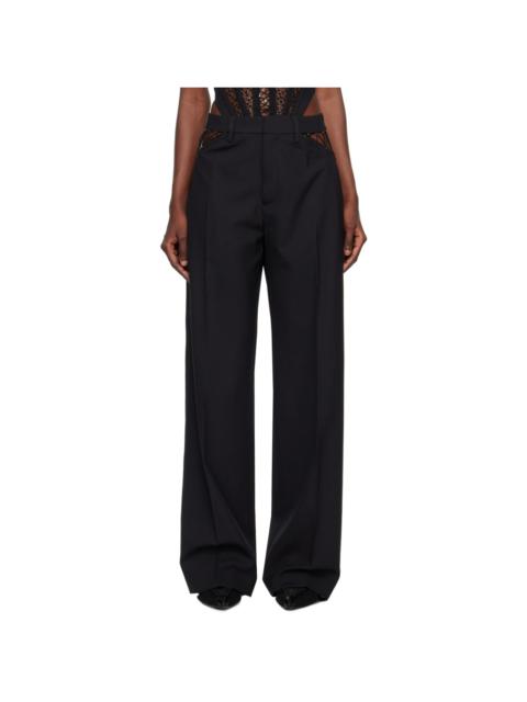Black Picot Trousers