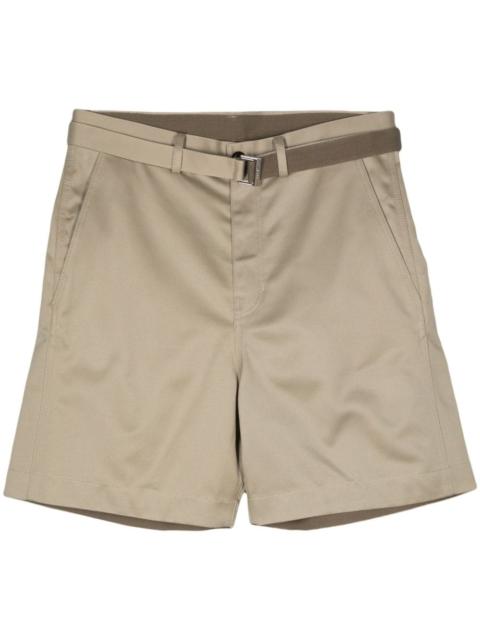 wide-leg cotton chino shorts