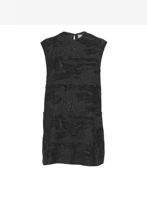DART SLEEVELESS DRESS - FISHES BLACK