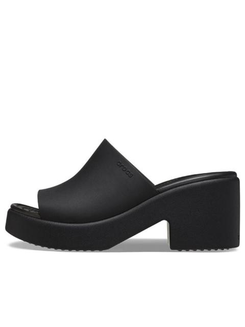 (WMNS) Crocs Brooklyn Slide Heels 'Black' 209408-060