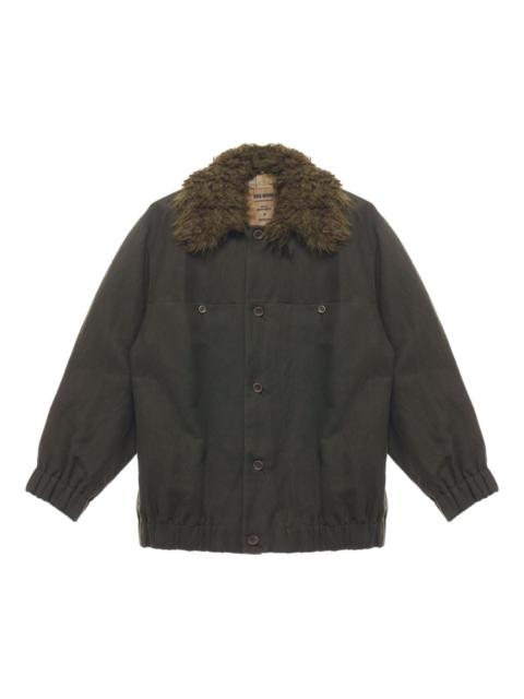 Juel faux-fur collar linen-wool jacket