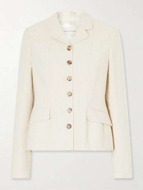 Striped Cotton-blend Blazer