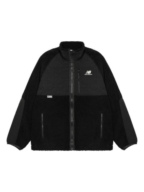 New Balance Lifestyle Cotton Warm Coat 'Black White' AMJ23326-BK