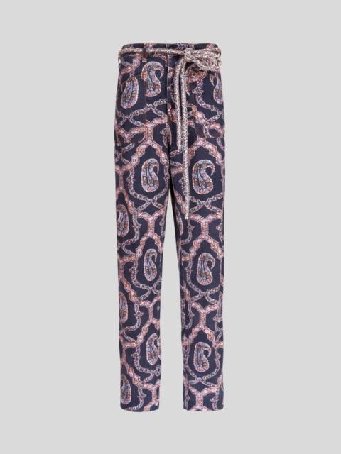 PAISLEY DENIM TROUSERS