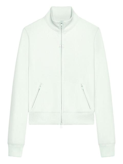 zip-up logo-detail sweatshirt