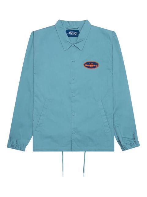 logo-patch twill jacket