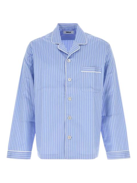 embroidered striped shirt