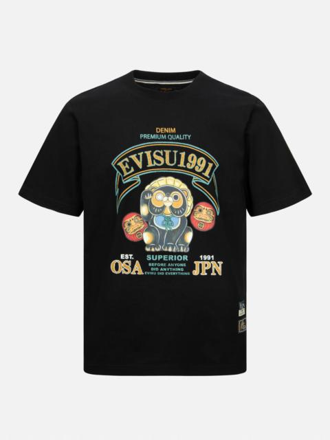 TANUKI AND DARUMA PRINT REGULAR FIT T-SHIRT