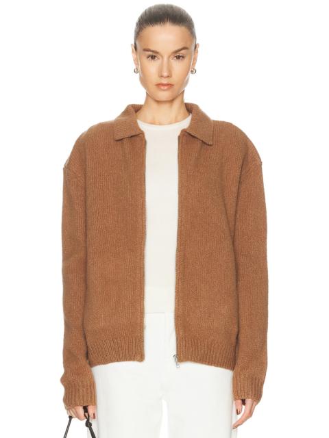 for FWRD Knit Zip Up Jacket With Collar