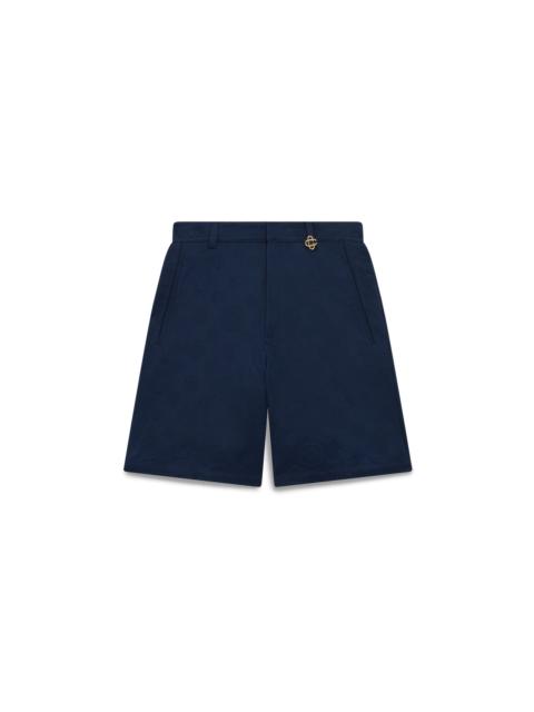 Navy Monogram Shorts