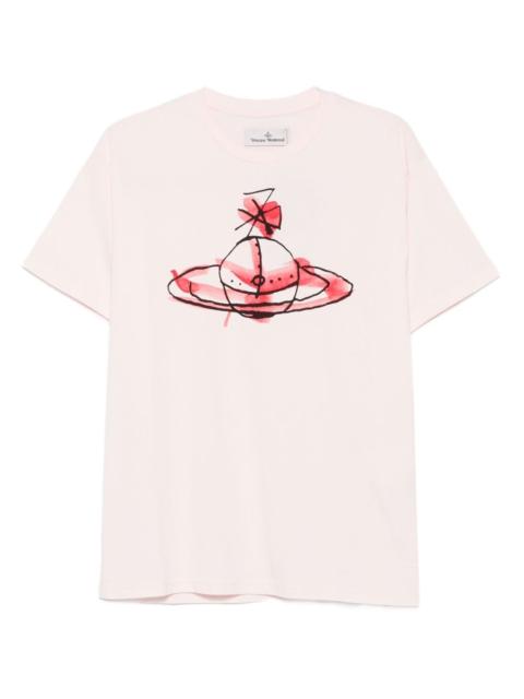 orb-print organic cotton t-shirt