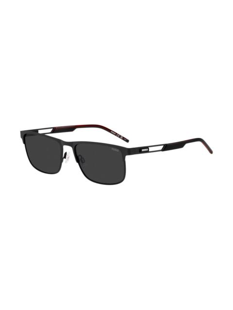RUBBER-LOGO SUNGLASSES IN BLACK